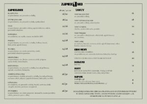 Karta menu – ZapiekAnki – zdjęcie 1
