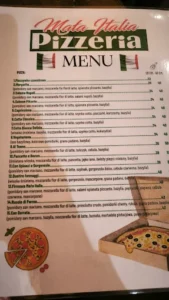 Karta menu – Pizzeria Mała Italia – zdjęcie 1
