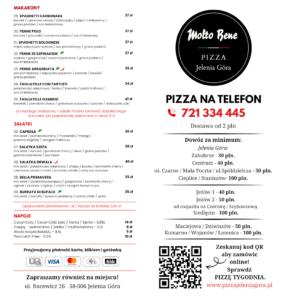 Karta menu – Pizzeria Molto Bene – zdjęcie 1