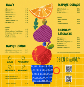 Karta menu – Dzień Dobry – zdjęcie 1