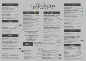 Karta menu – Restauracja Goduszyn – zdjęcie 1