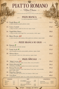 Karta menu – Piatto Romano – zdjęcie 2