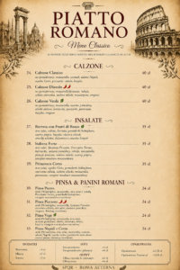 Karta menu – Piatto Romano – zdjęcie 4