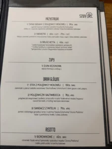 Karta menu – Szary Piec – zdjęcie 4