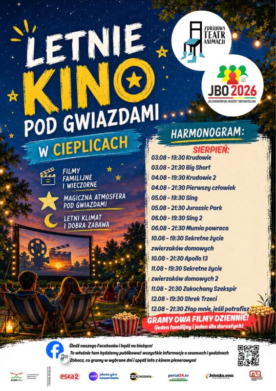 Letnie Kino pod Gwiazdami w Cieplicach 2026